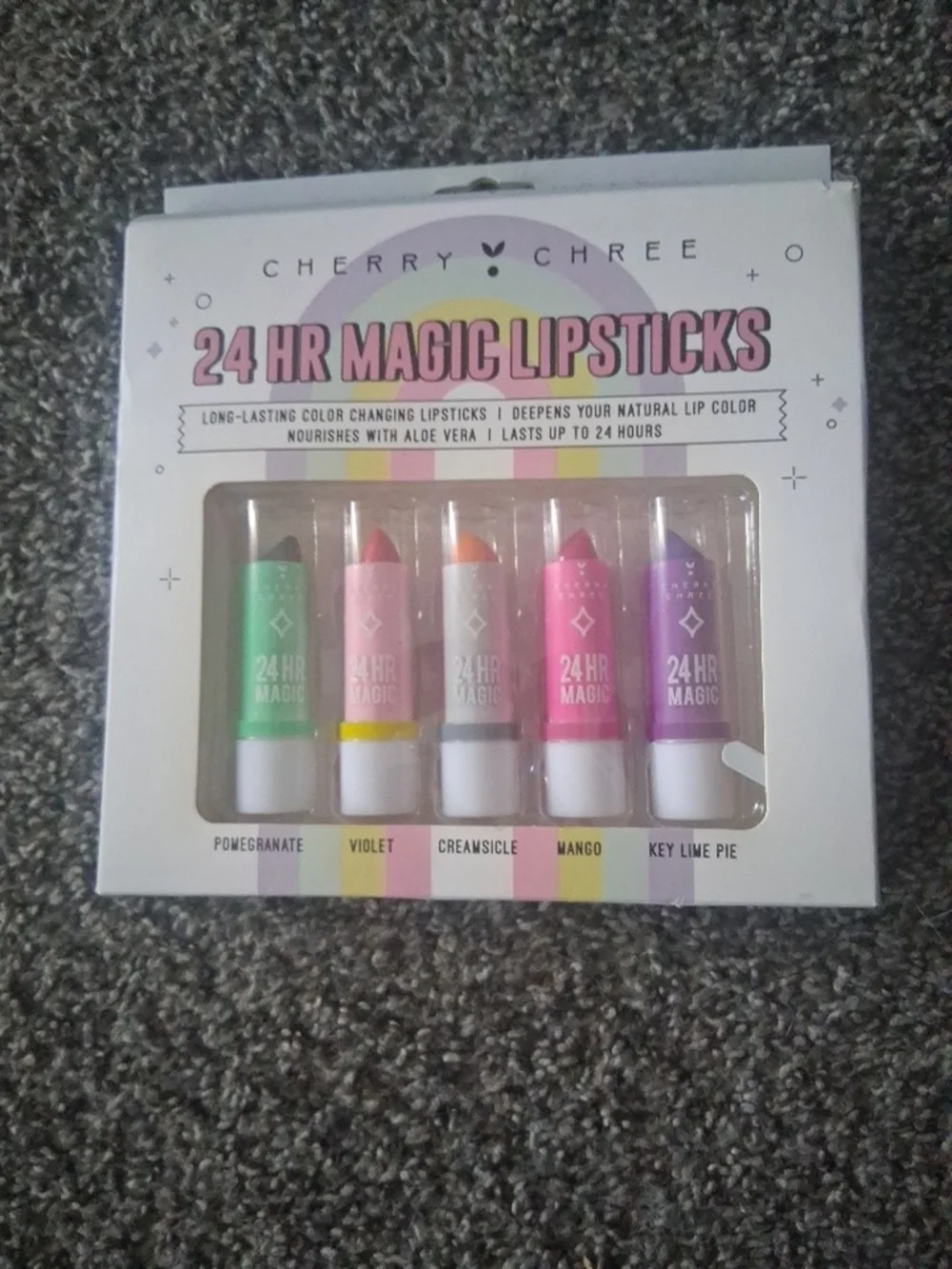 24 HR Magic Lipsticks - Assorted Pink, Purple, Green, Orange, Cream Shades